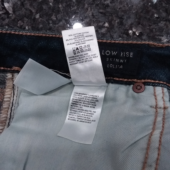 Womens Lucky Brand Jeans size 16 mid waist unhemmed at 27 Low Rise Lolita Skinny - Picture 13 of 14
